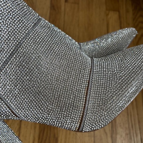 Silver Rhinestone Booties - Picture 9 of 11